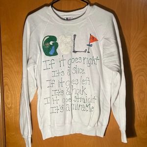 Vintage LEE Sturdy Sweats Funny Golf Sweatshirt Sweater Men's Medium USA‎